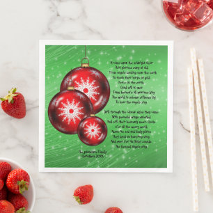 Christmas Carol Lyrics - Came Upon Midnight - Napkin