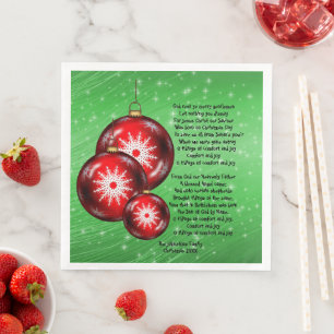Christmas Carol Lyrics God Rest - Gentlemen Napkin