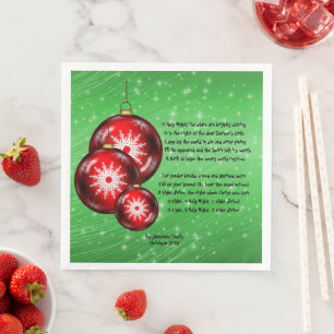 Christmas Carol Lyrics - O Holy Night Napkin