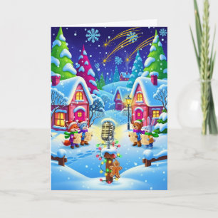 Christmas Carol Night Holiday Card