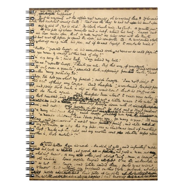 Christmas Carol Original Manuscript Notebook (Front)