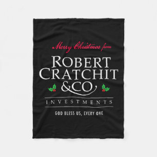 Christmas Carol Robert Bob Cratchit Ebenezer Scroo Fleece Blanket