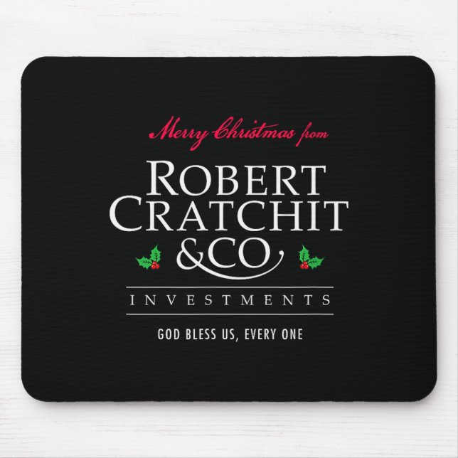 Christmas Carol Robert Bob Cratchit Ebenezer Scroo Mouse Pad (Front)