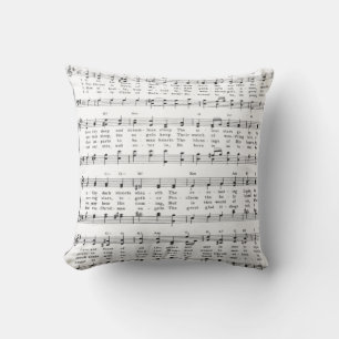 Christmas Carol Sheet Music Cushion