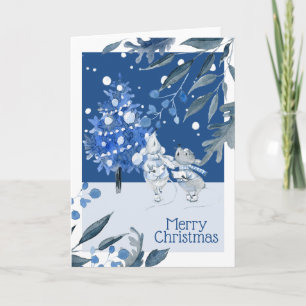 Christmas Carol Singer Mice Card