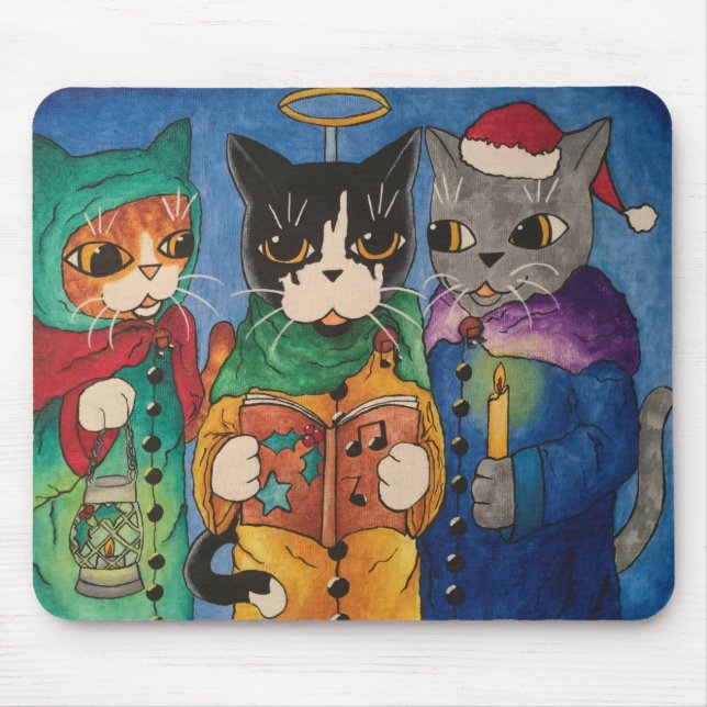 Christmas Carol Singers Mouse Pad (Front)