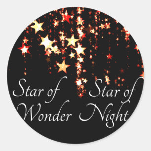 Christmas Carol Star of Wonder Star of Night Classic Round Sticker