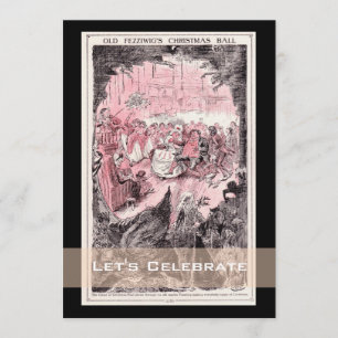 Christmas Carol Vintage Holiday Christmas Party Invitation