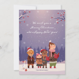 Christmas Carolers Holiday Card
