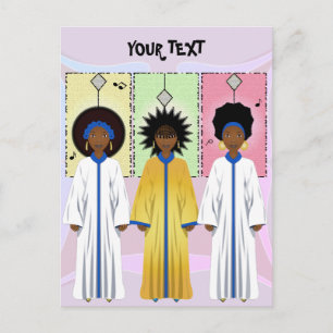 Christmas Carolers Praise Choir Holiday Postcard