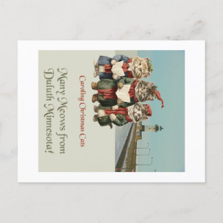 Christmas Caroling Cats Duluth Minnesota Postcard