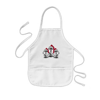 Christmas Caroling Cats Joyous Fun Kids Apron