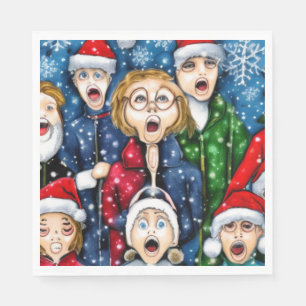 Christmas Caroling Napkin
