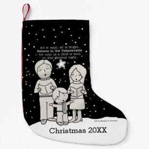 Christmas Caroling Small Christmas Stocking