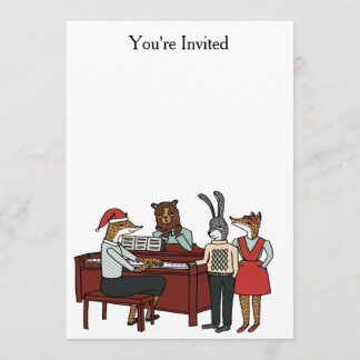 Christmas Carols around the Piano Invitation