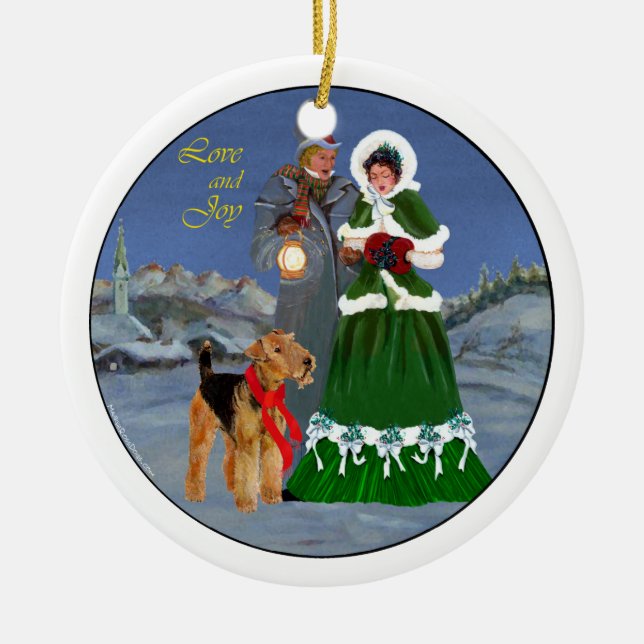 Christmas Carols Ceramic Tree Decoration (Front)