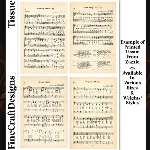 Christmas Carols Hymns Sheet Music DV1 Decoupage
