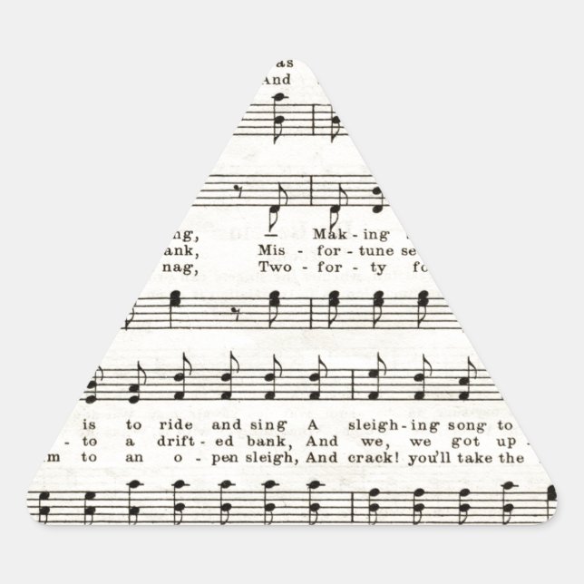 Christmas Carols: Jingle Bells Triangle Sticker (Front)