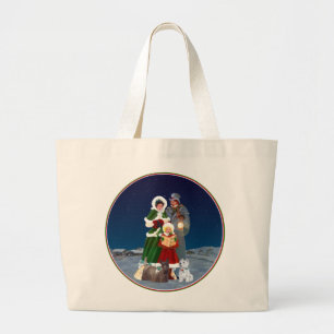 Christmas Carols Large Tote Bag