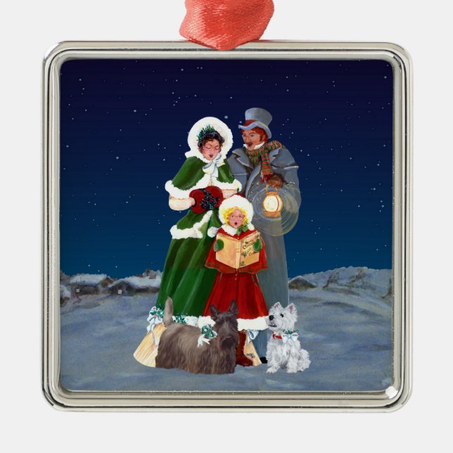 Christmas Carols Metal Ornament (Front)