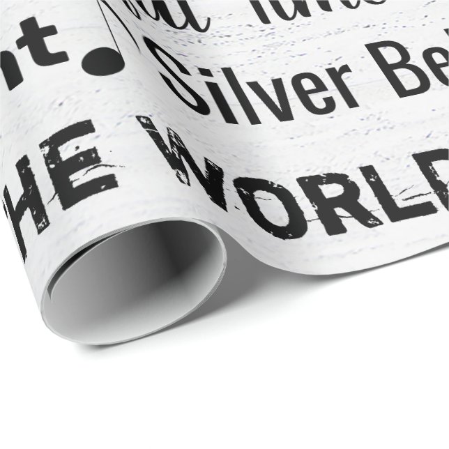 Christmas Carols On Wood Wrapping Paper (Roll Corner)