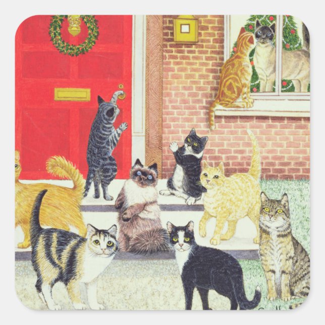 Christmas Carols Square Sticker (Front)