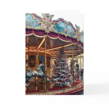 Christmas Carousel Greeting Card