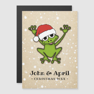 Christmas Cartoon Frog Magnet