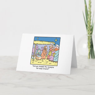 Christmas Cartoon Gift Receipts Holiday Card