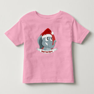 Christmas cartoon with a cute elephant toddler t-s T-Shirt
