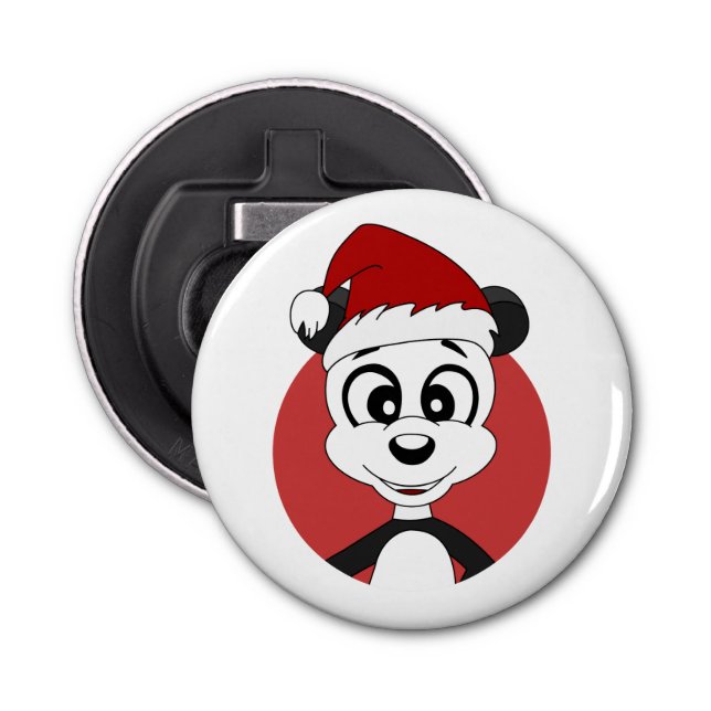 Christmas cartoon with cute panda bear bottle open bottle opener (Front)