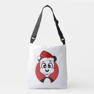 Christmas cartoon with cute panda bear crossbody b crossbody bag