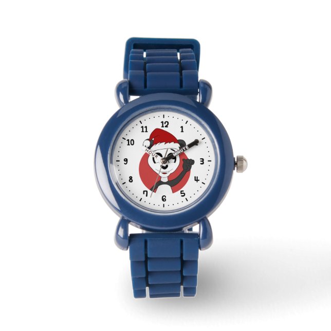 Christmas cartoon with cute panda bear watch (Front)