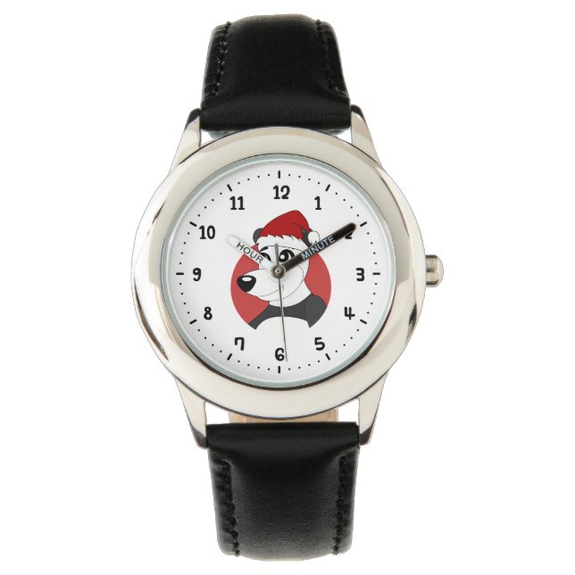 Christmas cartoon with cute panda bear watch (Front)