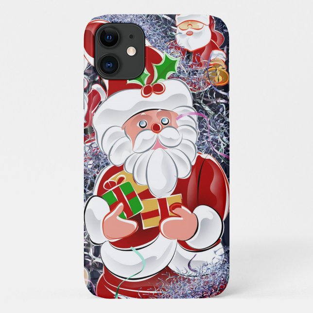 Christmas Case-Mate iPhone Case (The style is cartoonish with bold outlines and bright colors, reminiscent of pop art.)