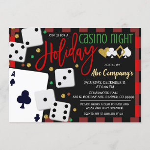 Christmas Casino Party Invitation