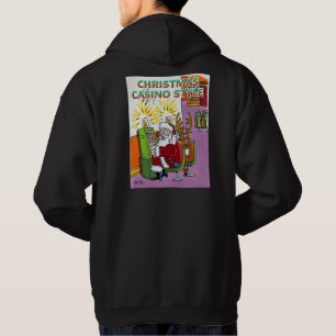 Christmas Casino Style black hoodie back