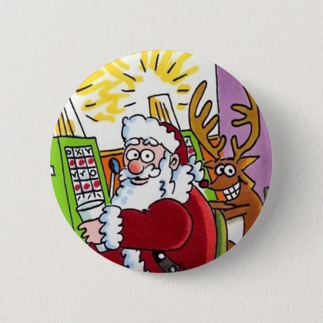 Christmas Casino Style button (Front)