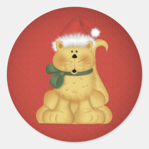 Christmas Cat 1  - Holiday Stickers