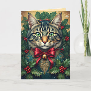 Christmas Cat 2024 Party Invitation