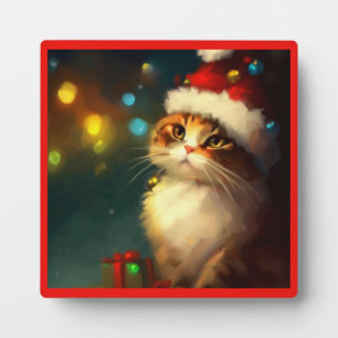 Christmas Cat 3 Plaque