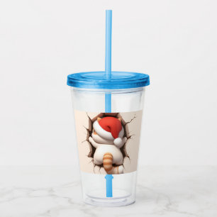 Christmas Cat 3D Acrylic Tumbler
