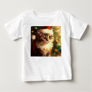 Christmas Cat 4 Baby T-Shirt
