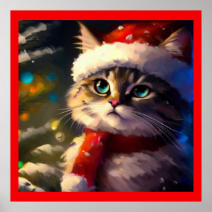 Christmas Cat 5 Poster