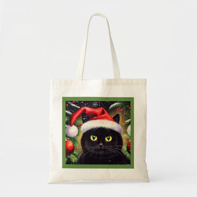 Christmas Cat 6 Tote Bag (Front)