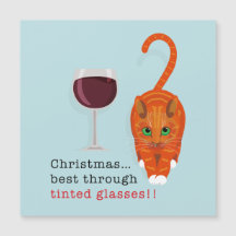 Christmas cat best through tinted glasses