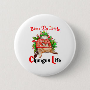 Christmas Cat Bless My Little Funny Cat Life Cat M 6 Cm Round Badge