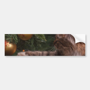Christmas Cat Bumper Sticker