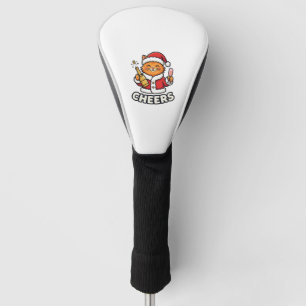 Christmas Cat Cheers Vector Design Golf Head Cover