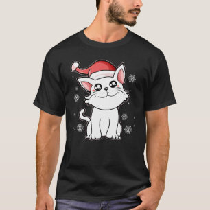 Christmas Cat  Christmas Hat Rent Cat T-Shirt